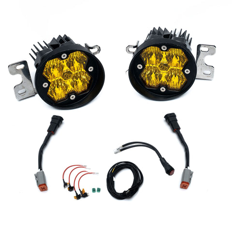 Baja Designs Squadron-R 2.0 Sport Fog Pocket Light Kit, complete kit on a studio background