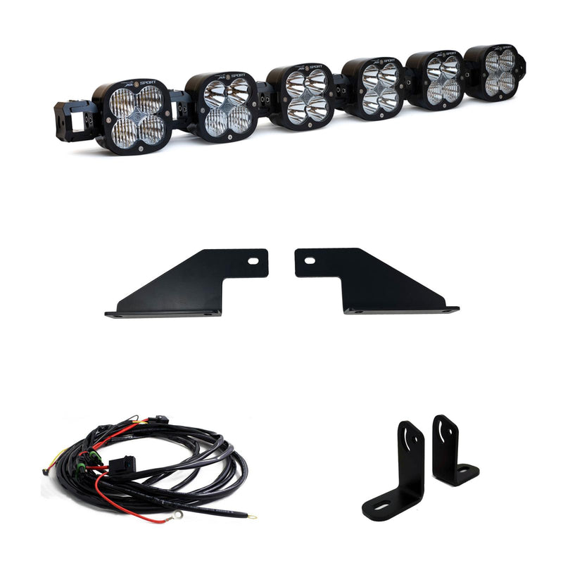 Baja Designs XL Linkable Bumper Light Kit, complete kit on a studio background: six linked XL pods shown