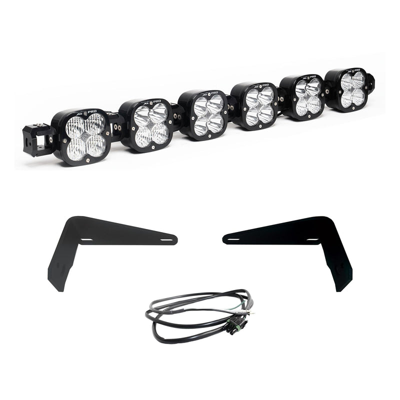 Baja Designs XL Linkable Bumper Light Kit, complete kit on a studio background: six XL Pro pods joined as one linkable bar
