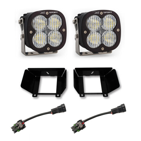 Baja Designs XL Sport Fog Pocket Kit, complete kit on a studio background: two XL Sport LED pods