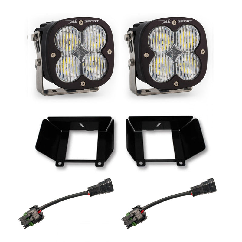Baja Designs XL Sport Fog Pocket Kit, complete kit on a studio background: two XL Sport LED pods