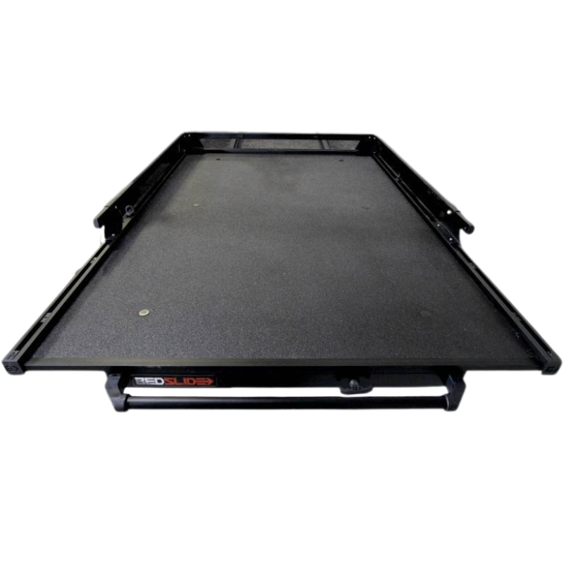 BEDSLIDE 1500 Contractor cargo slide in Black Edition finish on a plain white background