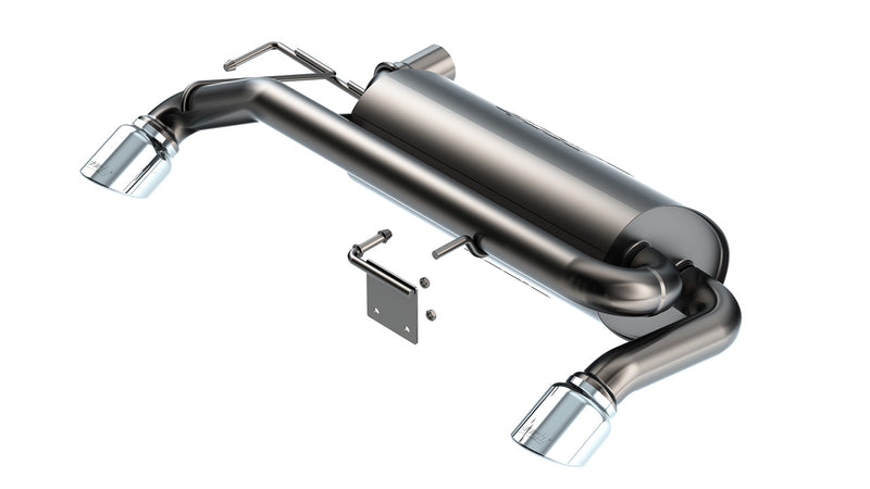 Borla Touring Axle-Back Exhaust System, full system on a studio background: stainless axle-back exhaust