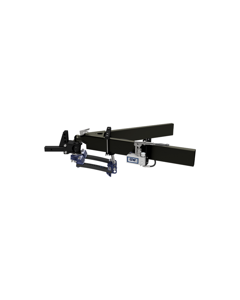 B&W Continuum weight distribution hitch shown as a complete kit on a trailer A-frame. This listing is the load bar unit only, which is one part of the kit pictured