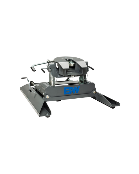 B&W RVK3405 complete fifth wheel hitch. This listing supplies only the sliding base in this photo, the lower structure the coupler sits on; the coupler head on top is not included