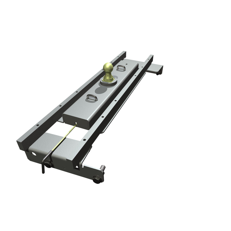 B&W Turnoverball gooseneck hitch kit GNRK1251, second angle studio render showing the latch handle side