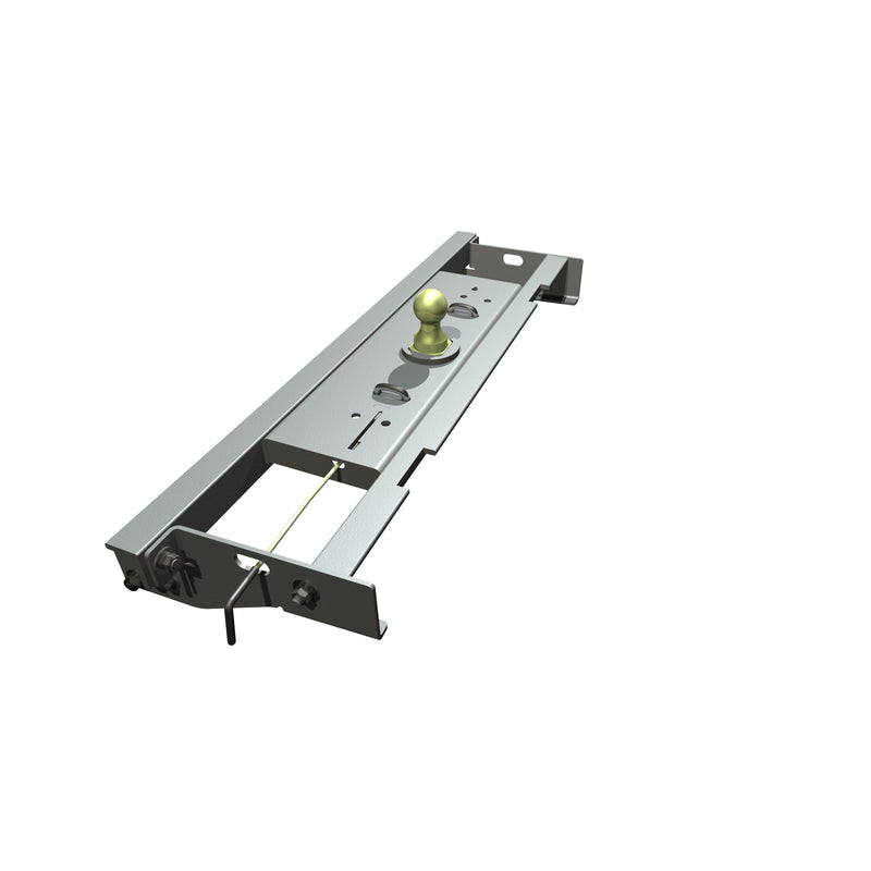 B&W Turnoverball gooseneck hitch kit GNRK1104, second angle studio render showing the latch handle side