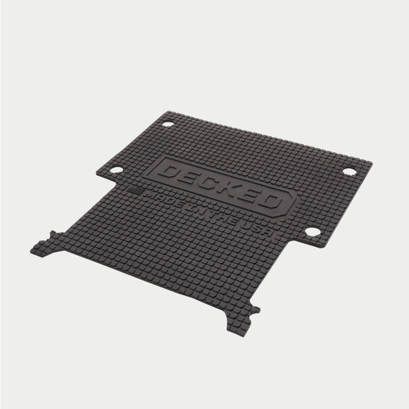 Angled studio view of the black DECKED Battle Mat for midsize drawer systems