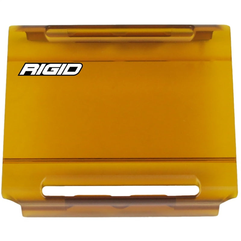 Rigid E-Series 4" Cover in yellow with Rigid logo, front view on white