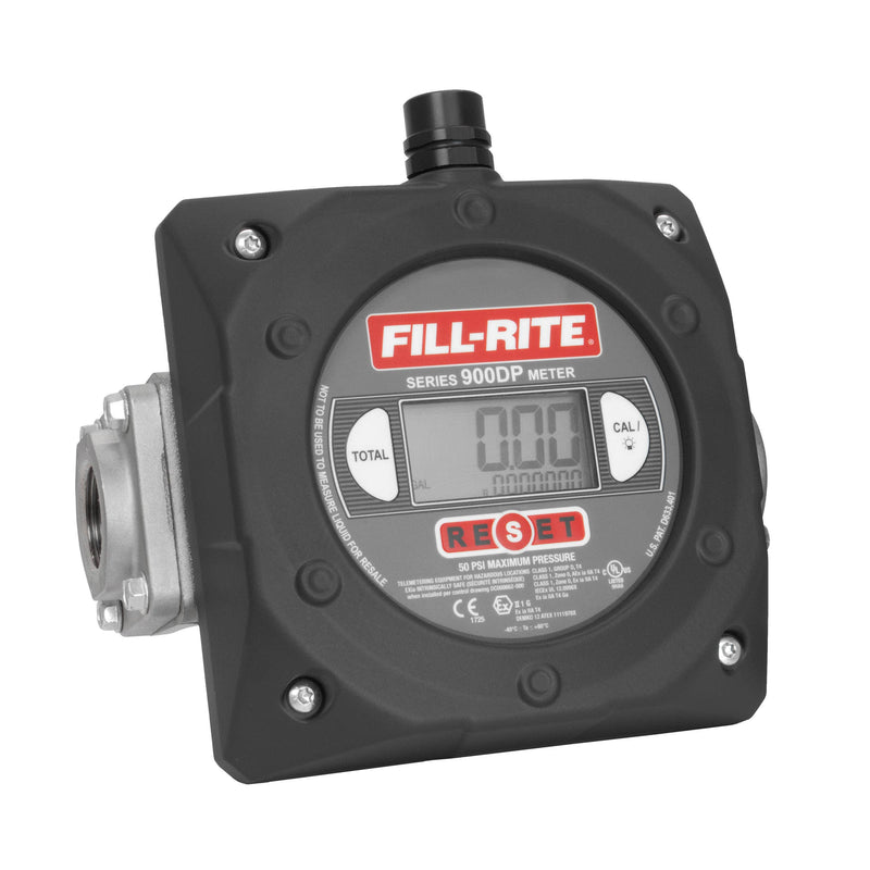 Fill-Rite 900CDP1.5BSPT 23 To 151 LPM Digital Pulse Output Meter. Accuracy Of ±1.25%. Left To Right Fl image 1