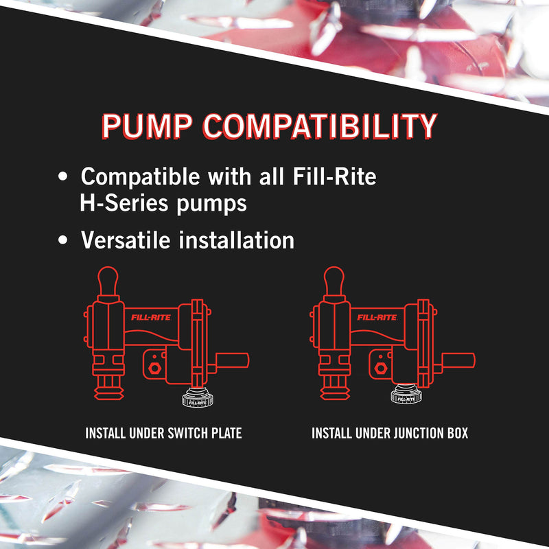 Fill-Rite TankDefender pump support, pump compatibility graphic