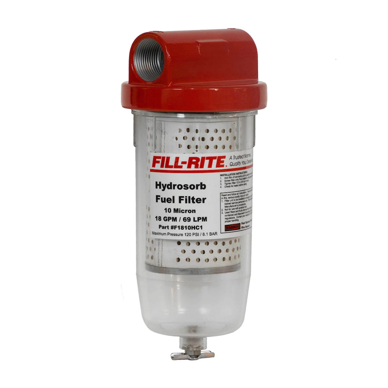 Fill-Rite F1810HC1, filter with clear bowl and head