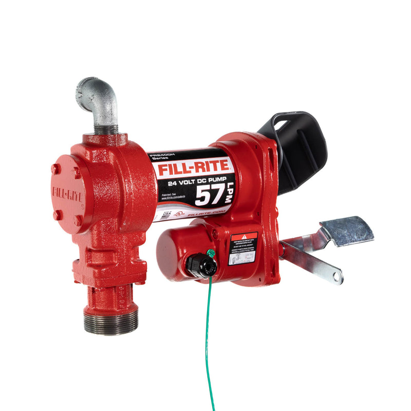 Fill-Rite FR2411GEL 24V DC Pump, Suction Pipe, 3/4inx12 ft Hose, 3/4 in Manual Nozzle, 807cl Meter Lit image 1