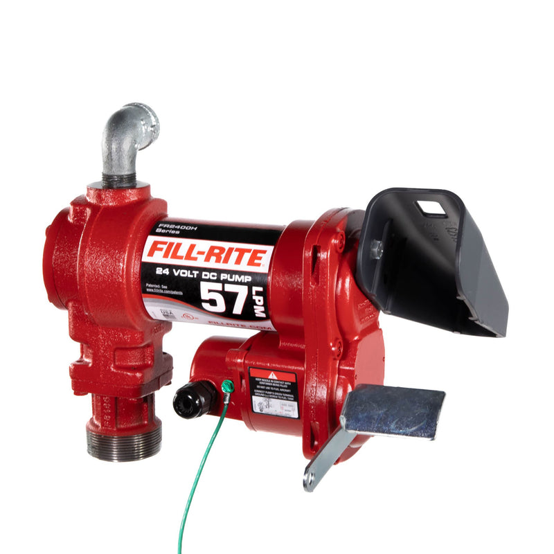 Fill-Rite FR2411GELA 24V DC Pump, Suction Pipe, 3/4inx12 ft Hose, 3/4 in Automatic Nozzle, 807cl Meter image 2