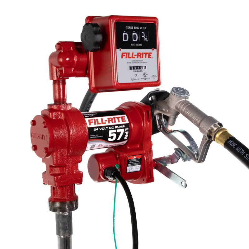 Fill-Rite FR2411H 24V DC 15 GPM Fuel Transfer Pump with Meter & Nozzle image 1