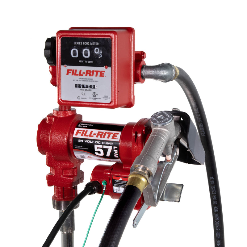 Fill-Rite FR2411H 24V DC 15 GPM Fuel Transfer Pump with Meter & Nozzle image 2