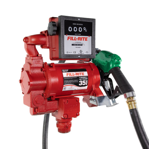 Fill-Rite FR311VB 115/230V AC 35 GPM Fuel Transfer Pump with Meter & Nozzle image 1