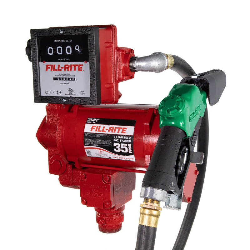 Fill-Rite FR311VB 115/230V AC 35 GPM Fuel Transfer Pump with Meter & Nozzle image 2