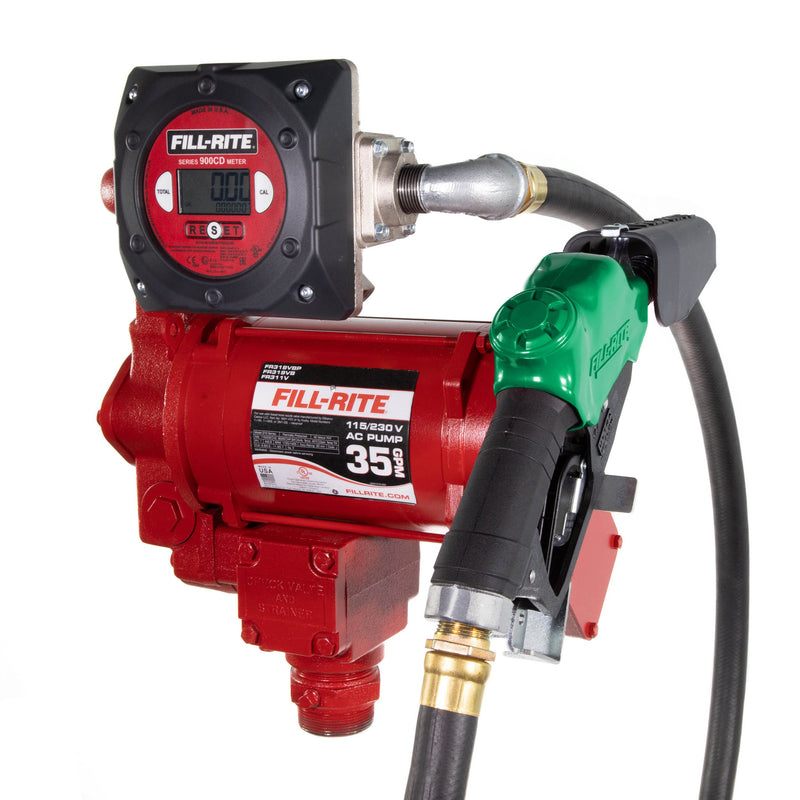 Fill-Rite FR319VB 115/230V AC 35 GPM Fuel Transfer Pump with Meter & Nozzle image 2