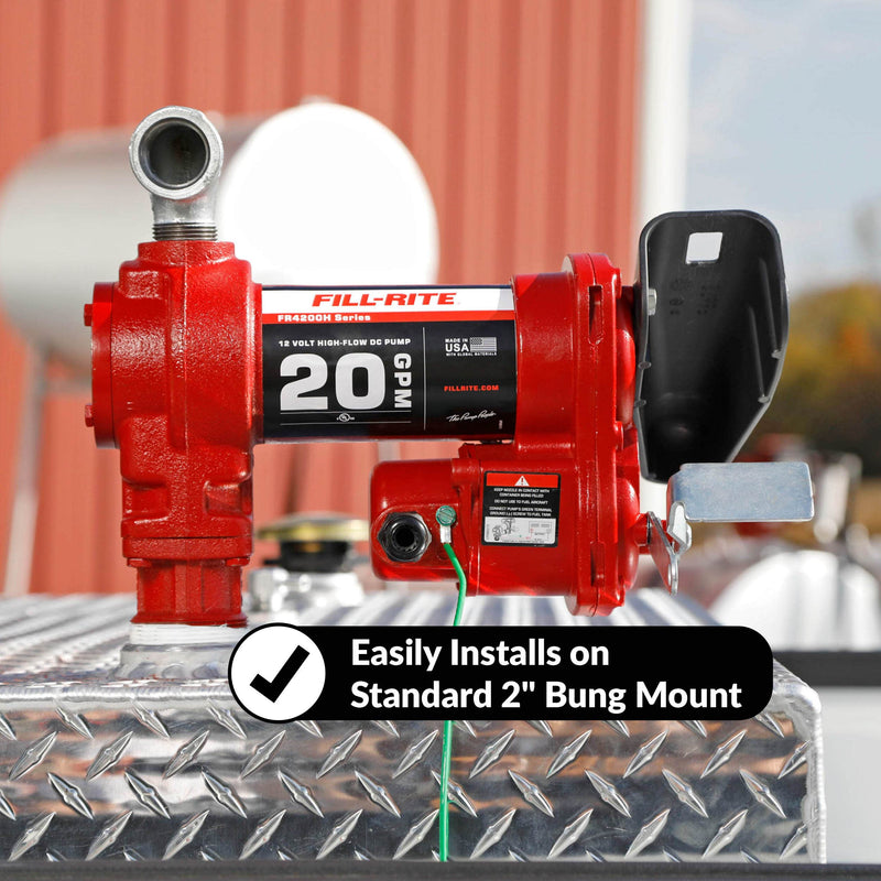 Fill-Rite FR4211GEBL 12V DC Hi-Flow Pump, 1 in Automatic Nozzle, 901l Meter Liter - All NPT Threads image 6