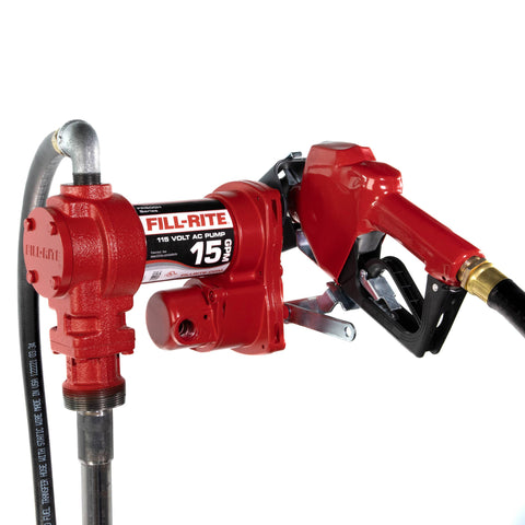 Fill-Rite FR610HA 115V AC 15 GPM Fuel Transfer Pump with Nozzle image 1