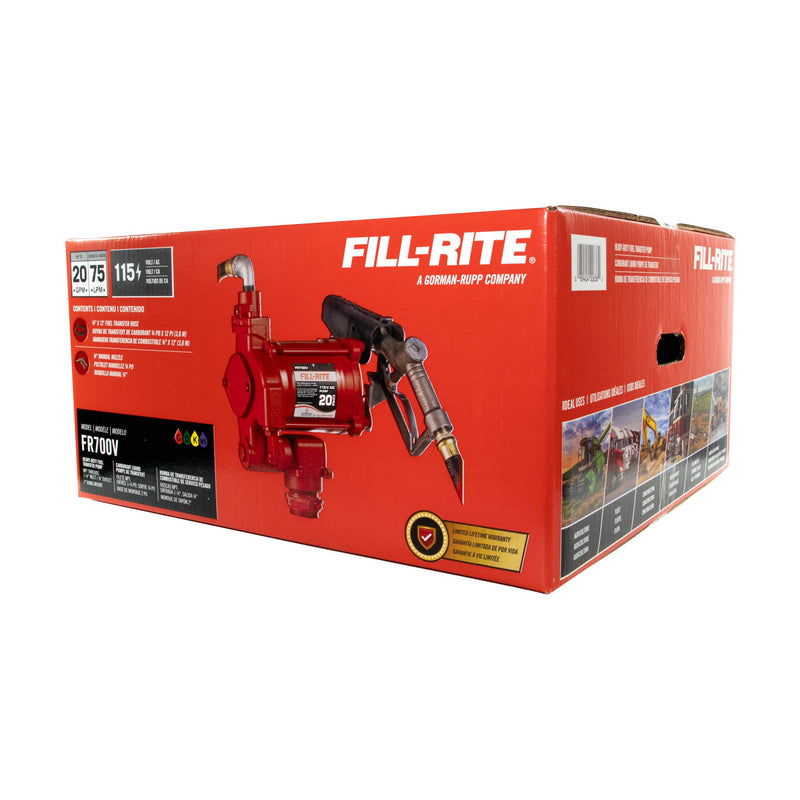 Fill-Rite FR700V 115V AC 20 GPM Fuel Transfer Pump with Nozzle image 7