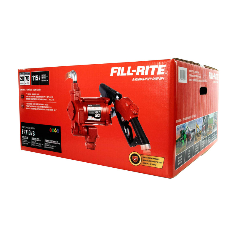 Fill-Rite FR710VB 115V AC 20 GPM Fuel Transfer Pump with Nozzle image 7