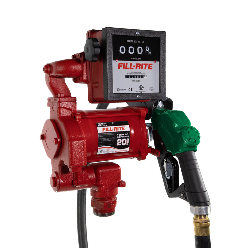 Fill-Rite FR711VA 115V AC 20 GPM Fuel Transfer Pump with Meter & Nozzle image 1