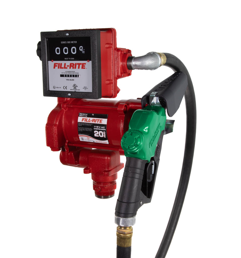 Fill-Rite FR711VA 115V AC 20 GPM Fuel Transfer Pump with Meter & Nozzle image 2