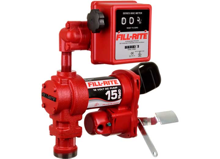 Fill-Rite FR1211HLN 15 GPM, 12V DC Pump, 5 ft Ground Wire, 18 ft 12 Gauge 2 Wire Battery Cable image 1