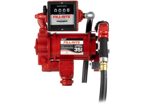 Fill-Rite FR311VLB 115/230V Super High Flow AC Pump, 1inx18 ft Hose, 1 in Automatic Hi Flow Nozzle image 1