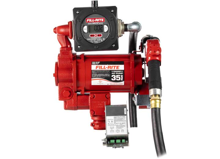 Fill-Rite FR319VBP 27 GPM, 115/230V AC 50/60 Hz Super High Flow Pump, 1 X 18 ft Hose, 1 in Auto Nozzl image 1