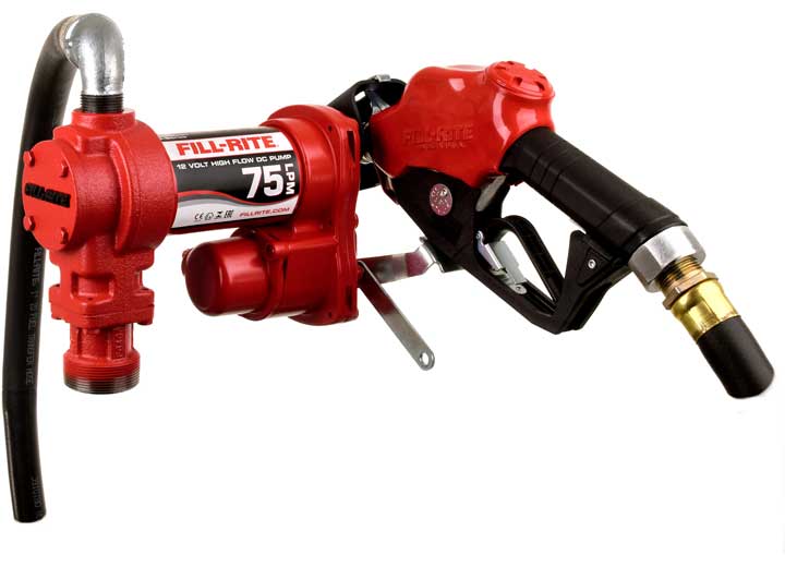 Fill-Rite FR4210HEB 76 LPM, 12V DC High Flow Pump, 1 in X 3.6 M Hose, 1 in Ultra High Flow Automatic Nozzle image 1