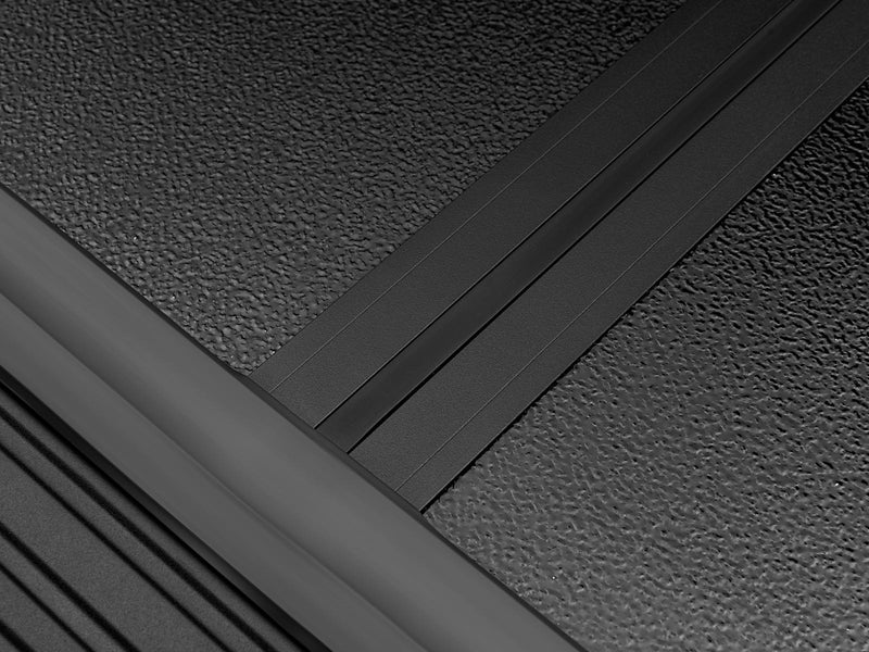 Gator EFX hard folding tonneau cover: Close-up of the textured hard panels and hinge seam