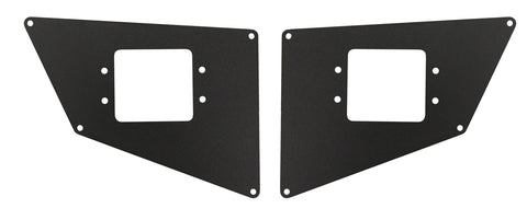 Go Rhino BR20: pair of black angled mounting plates with square cut-outs on white