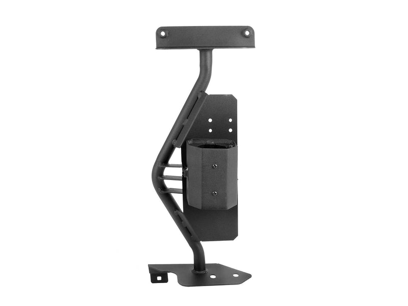 Go Rhino El Gato: black jack mount bracket with base holder, front angle on a white background
