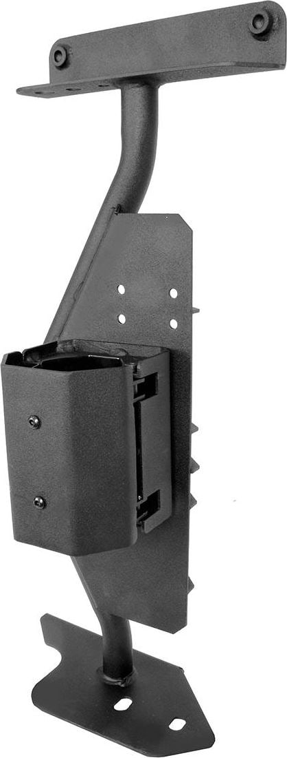 Go Rhino El Gato Jack Mount Kit: Black jack mount bracket with base holder and top plate on a white background