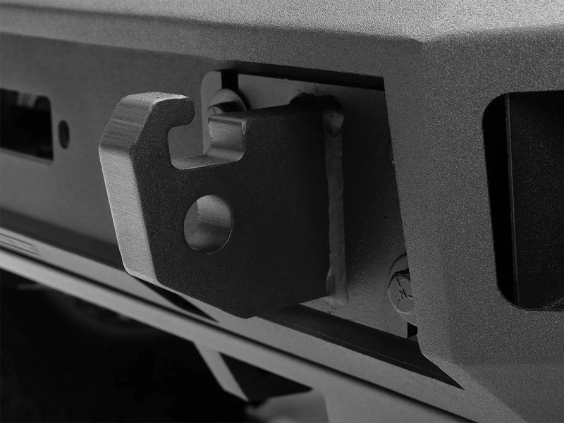 Go Rhino Trailline: close-up of a front bumper shackle mount with textured finish