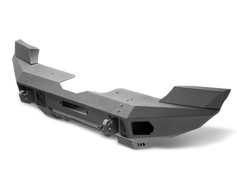 Go Rhino Trailline: full-width steel front bumper with end wings, angled studio view