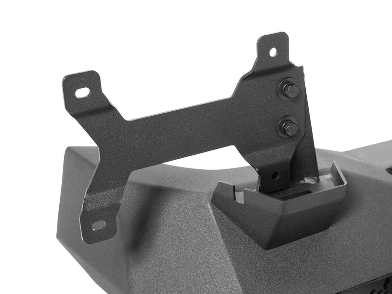 Go Rhino Trailline: close-up of the rear bumper tire carrier mounting bracket