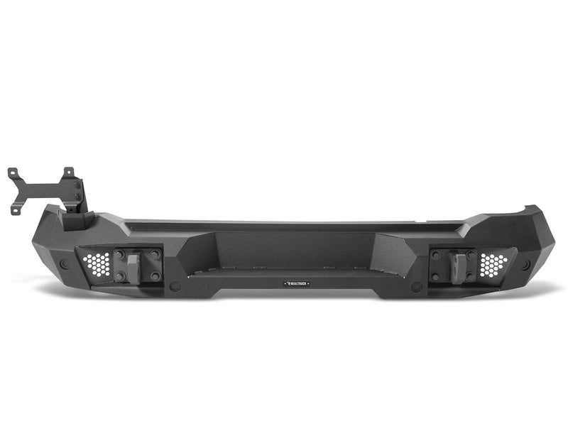 Go Rhino Trailline: full-width rear bumper with tire carrier bracket, straight-on studio view