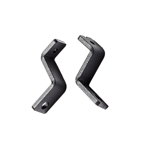 Go Rhino XE: pair of black angled light mount brackets on white