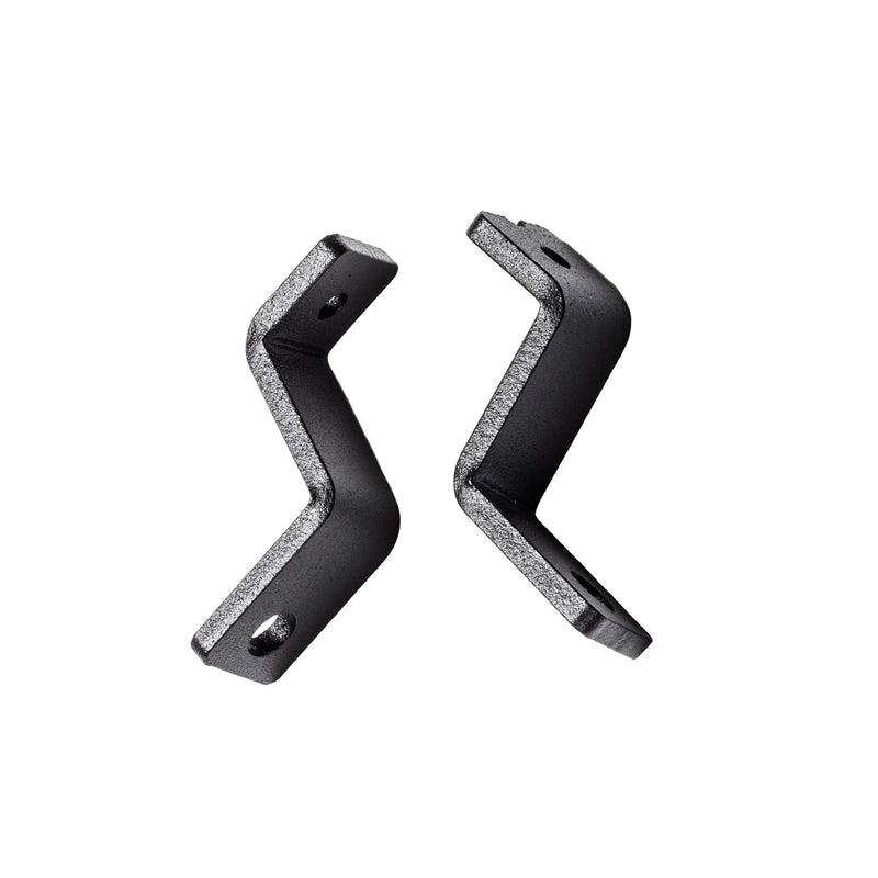 Go Rhino XE: pair of black angled light mount brackets on white