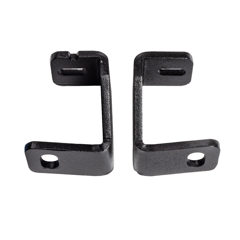 Go Rhino XE: pair of black U-shaped light mount brackets on white