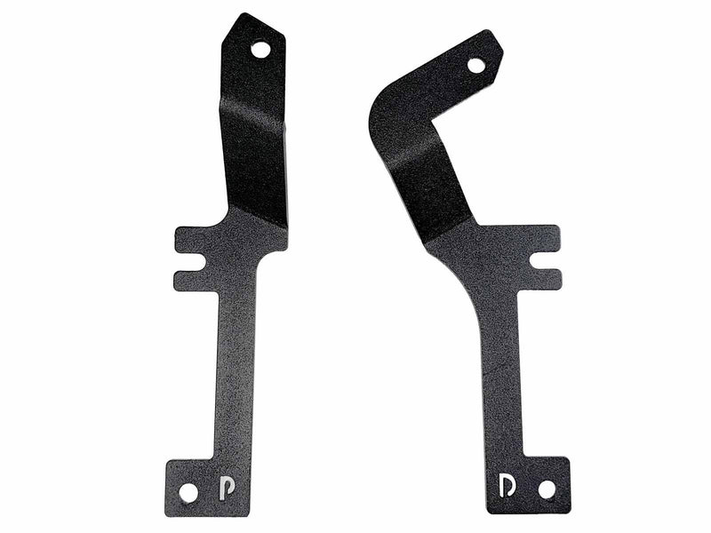 Go Rhino XE: pair of textured black ditch light mount brackets on white