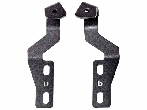 Go Rhino XE: pair of textured black ditch light mount brackets on white