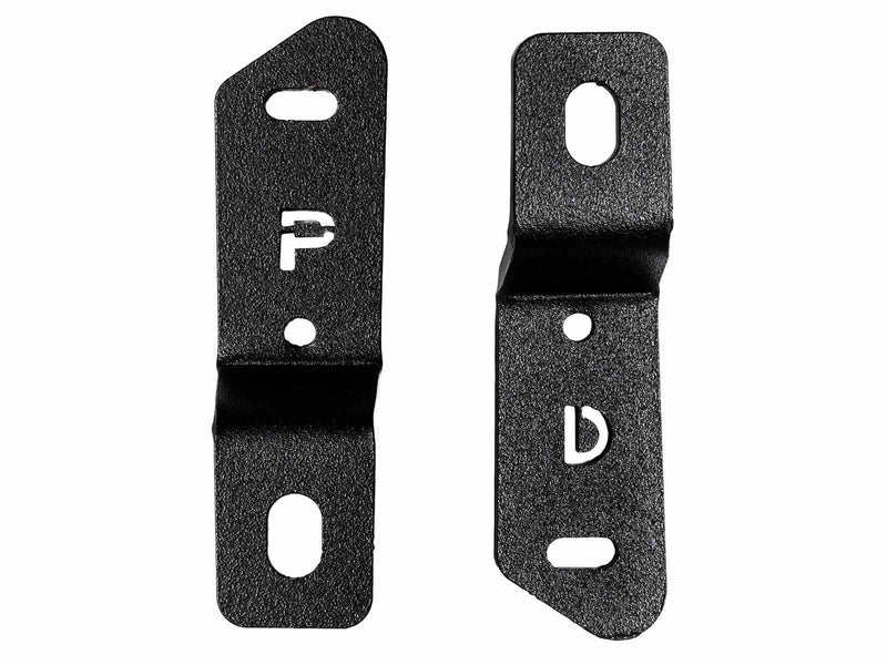Go Rhino XE: pair of textured black ditch light mount brackets on white