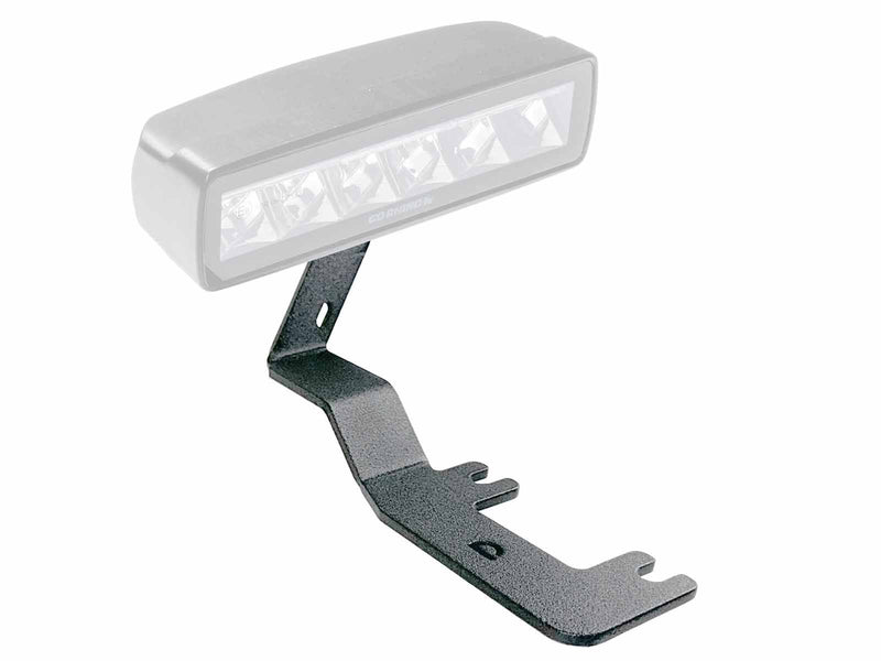 Go Rhino XE: textured black light mount bracket with a greyed-out rectangular light (shown with LED light, not included)
