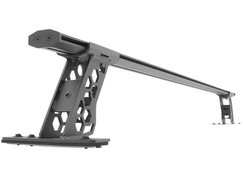 Go Rhino XRS: single black cross bar on a hex-cut tower with base plate