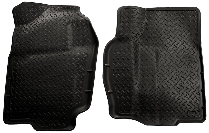 Husky Liners Classic Style: pair of black Classic Style front floor liners on a white background